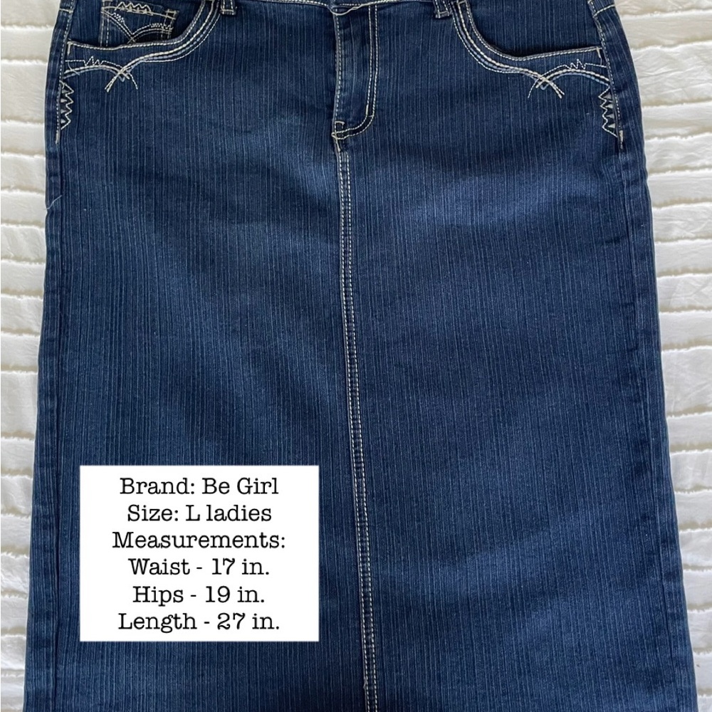 Women's Blue Denim Skirt